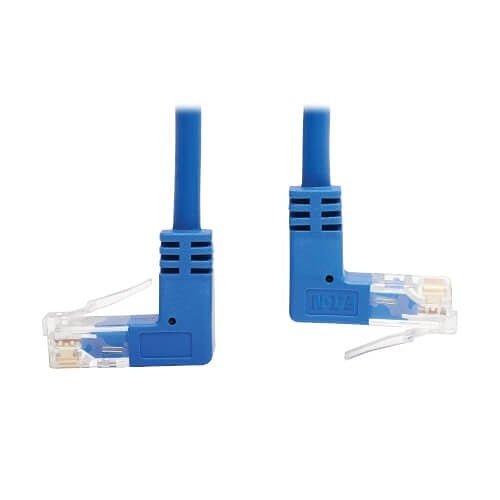 Tripp Lite N204-S15-BL-UD Up/Down-Angle CAT6 Gigabit Molded Slim UTP Ethernet Cable (RJ45 Up-Angle M to RJ45 Down-Angle M), 15\' (4.57m), Blue