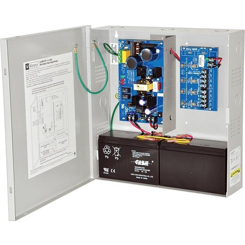 Altronix AL300PD4220 Power Supply Charger, 4-Fused Outputs, 12/24VDC at 2.5A, 220VAC, BC300 Enclosure