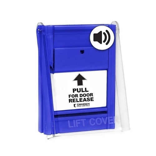 Camden CM-701SO-PC x N/C Switch, \'PULL for DOOR RELEASE\', with Local Alarm Sounder, for Clear Lift Cover Add Suffix PC