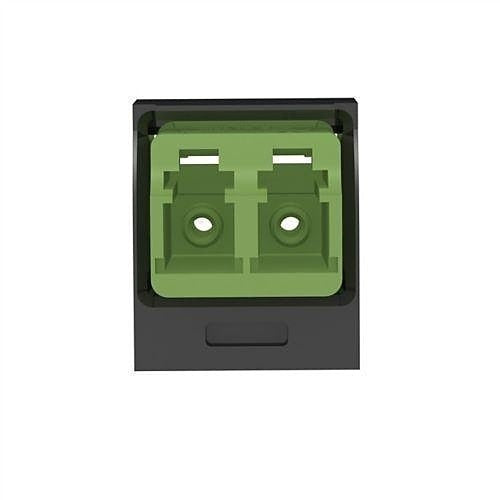 Panduit CMDSAGLCZBL Duplex LC/APC Singlemode/Singemode Fiber Adapter,  Green