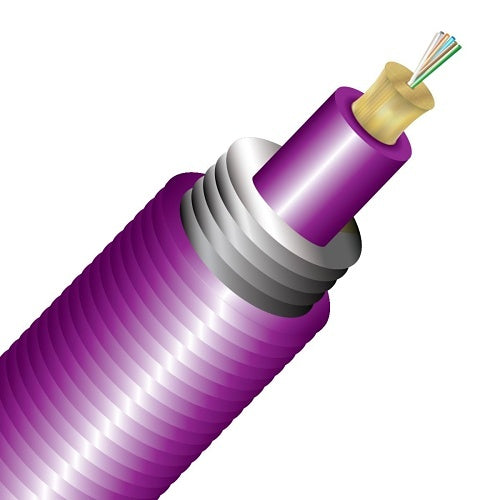 Cleerline TA006M4D9MP BendSafe Interlocking Armored Cable, Multimode, OM4, 6 Strand, Distribution, 1000\'