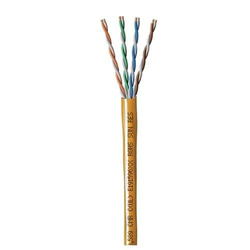 Paige 258310333 GameChanger 22/4pr Solid, Unshielded, Non-Plenum, Yellow with White stripe, 1000' Box