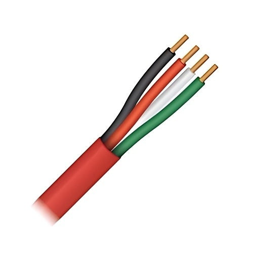 Paige 5U1804S3B5 14AWG 4-Conductor Bulk Fire Alarm Cable, 300V, 500\' Reel, Red