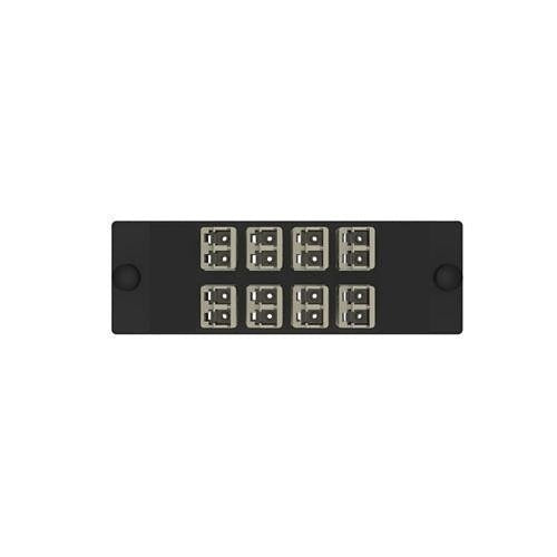 Panduit FAP8WEIDLCZ Fiber Adapter Panel, OM1, 8 LC Duplex, Zirconia Split Sleeves, Electric Ivory