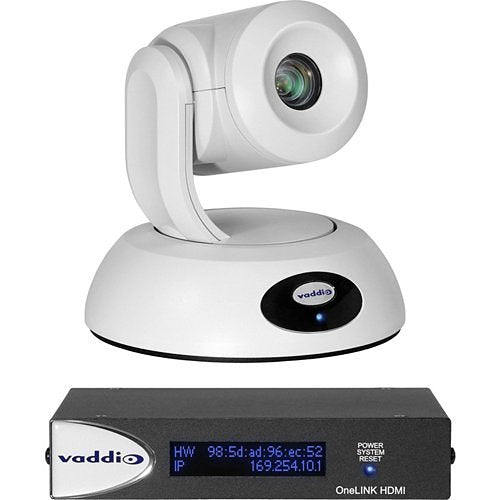 Vaddio RoboSHOT 12E HDBaseT Camera Paired with Vaddio\'s OneLINK HDMI, White (999-99600-100W)