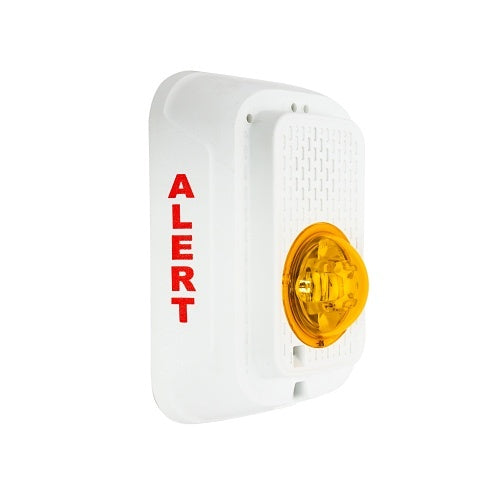 System Sensor SWLED-ALERT L-Series LED Strobe with Amber Lens, Wall-Mount, Indoor, Marked ALERT, White