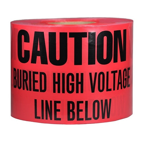 Dottie UT33D 6" x 1000' Red Underground Tape, Marked 'Buried'