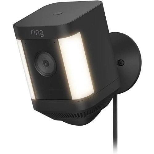 Ring Spotlight Cam Plus, Plug-In with Motion Detection, Color Night Vision Camera, Black (B09K1P67Y1)