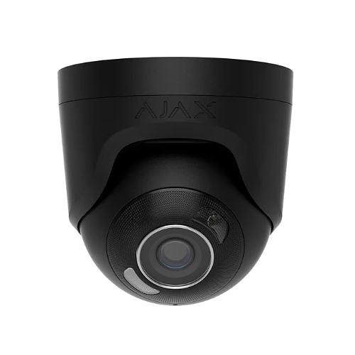AJAX 126266.197.BL1 Turret camera HL 8MP AI-Powered Security IP camera with Microphone, 85° Viewing Angle, 4mm Lens, Hybrid Illumination, True WDR, PoE/12V, Wired, Black