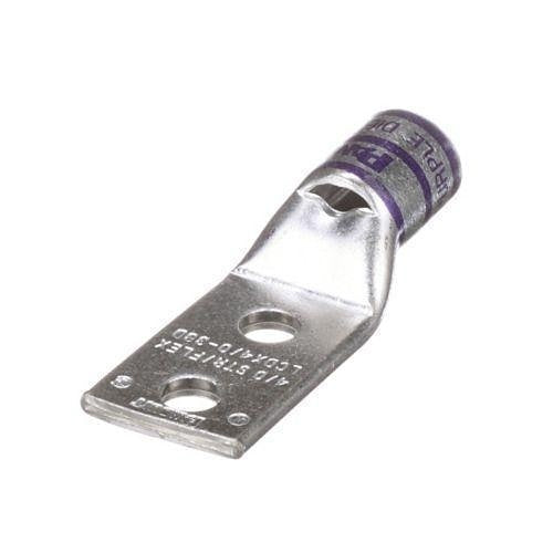 Panduit LCDX4/0-38D-X Compression Connector Lug, 2-Hole, Flex, 4/0AWG, Copper