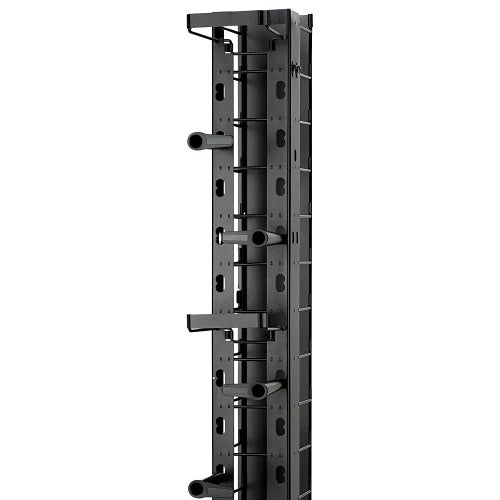 Hubbell VME614C1 VME Series Vertical Manager, 7\'H x 6\\"W x 14\\"D with Front Cover, Black