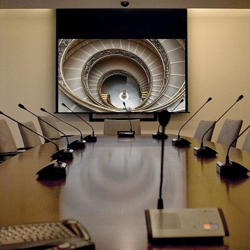 Draper 139042U 165\\" Access Electric Projection Screen with Low Voltage Motor, 16:10, Matt White XT1000E