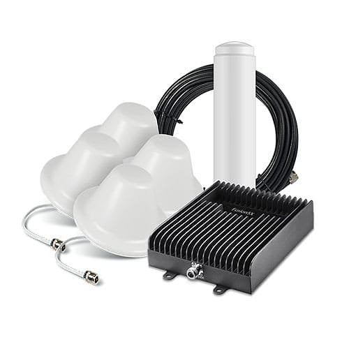 SureCall SC-FUSION5X2-O4D Fusion5x 2.0 All-Carrier Cellular Booster, Includes One Omni and Dome Antennas, 20,000 sq.' (6,096m) Max Coverage