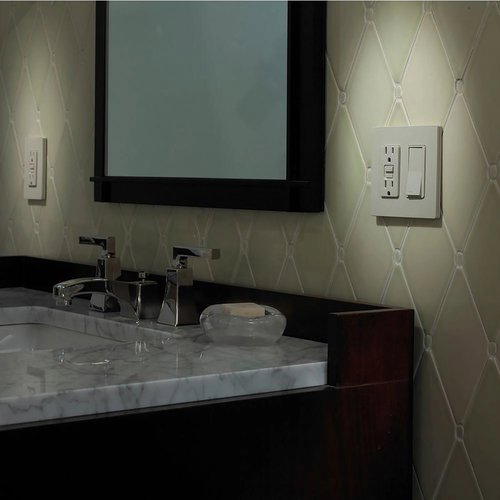 Lutron SC-2-GL Claro 2 Gang Wall Plate for Decorator-Style Dimmers, Switches, and Outlets, Satin Finish, Glacier White