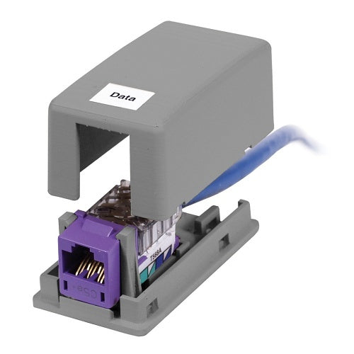 Hubbell HSB1GYP Station UL Plenum Rated Surface Mount Box, 1-Port