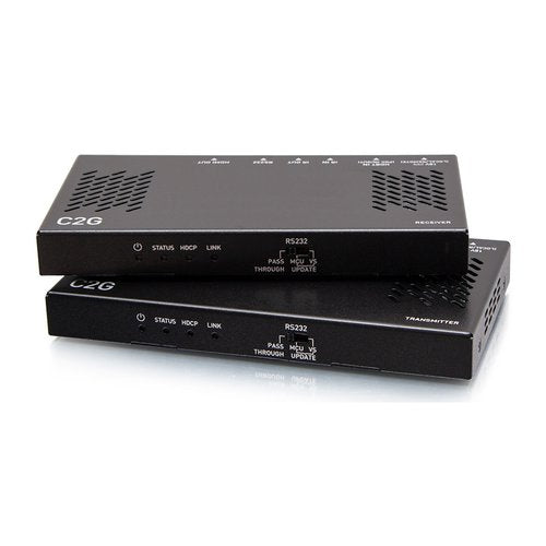 C2G C2G30026 HDMI HDBaseT RS232 and IR over Cat Extender Box Transmitter to Box Receiver, 18Gbps, 4K 60Hz, Commercial