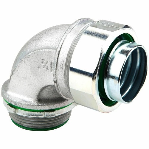 Dottie SL90100I Conduit Adapter, 1\\" 90 Degree Insulated Steel Liquid Tight Connector