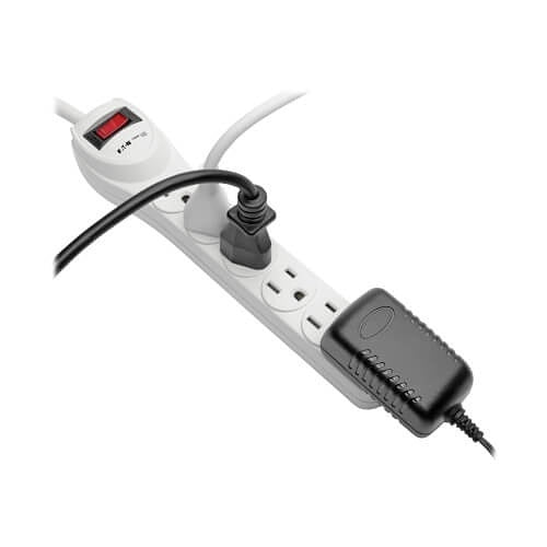 Tripp Lite TLP602 Protect It! 6-Outlet Home Computer Surge Protector, 2\' (0.61 m) Cord, 180 Joules
