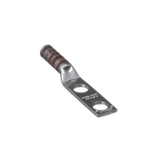 Panduit LCC2-38DW-Q Compression Connector Lug, 2-Hole, #2AWG, Copper