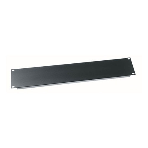 Middle Atlantic PBL-2 Flanged Aluminum Rack Blank Panel, 2U RMS, Flat Black Powder Coat
