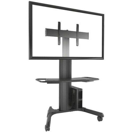 Chief LPAUB Fusion Large Height Adjustable Mobile AV Cart for Displays 42-86\\", Black
