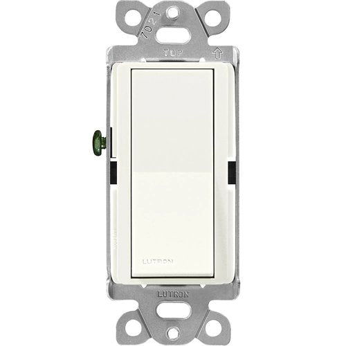 Lutron SC-1PS-BI Claro Single Pole, On / Off Rocker Switch, 15A, Satin Finish, Biscuit