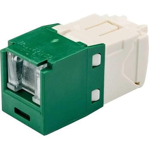 Panduit CJH688TGGR Mini-Com RJ45 Cat6 Shuttered TG Jack Module, Green