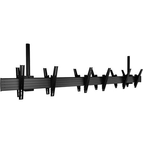 Chief LCB3X1U Fusion Large Back-to-Back 3x1 Ceiling TV Mount for 40-55\\" Flat Panel TVs, TAA Compliant, Black