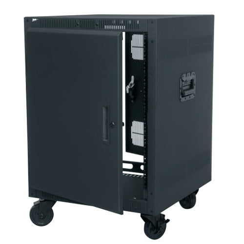 Middle Atlantic PTRK-1426 PTRK Series 14U RMS Portable Rolling 4-Post Floor Standing Rack, 26\\" Depth