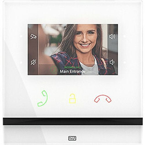 2N 01936-001 Indoor Compact Answering Unit with 4.3\\" Color Display, White