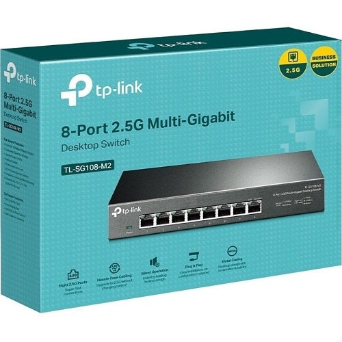 TP-Link TL-SG108-M2 8-Port 2.5G Desktop Switch, Black