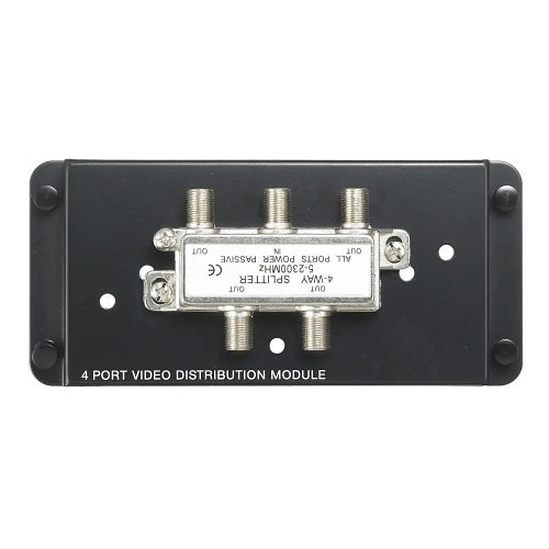 Hubbell NSOVM42G Net Select Module, 4-Way Coax, 2.3GHz, Plastic