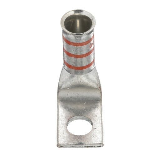 Panduit LCAF2/0-12F-X Tin-Plated Copper Compression Lug, 1-Hole, Standard Barrel