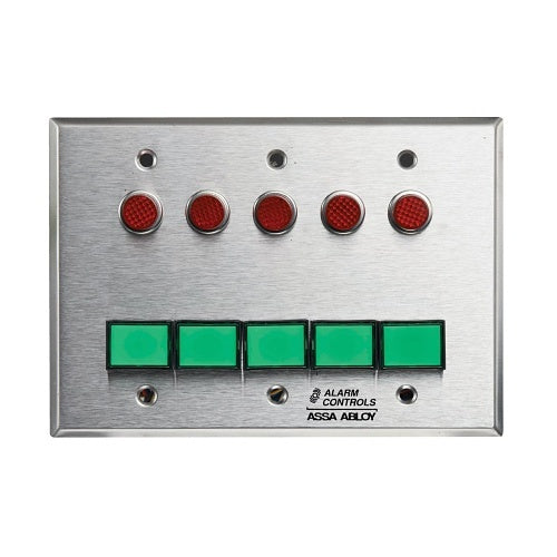 Alarm Controls SLP-5L Illuminated Green 12V 1/2\\" Red LED All Hole, 5EA