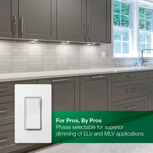 Lutron ST-RD-BW Sunnata Companion Dimmer Switch, Multi-Location Dimming for Sunnata PRO LED+ Touch Dimmer (ST-PRO-N), Brilliant White