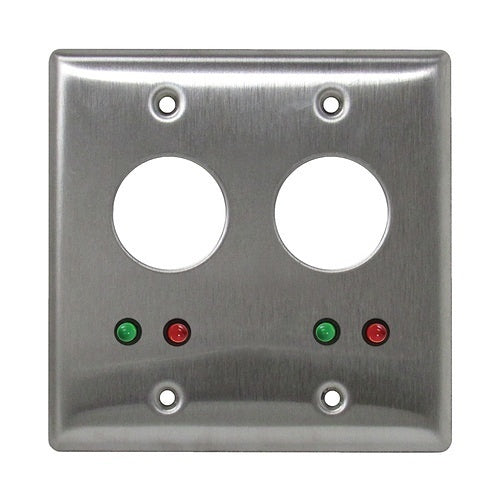 Camden CM-3582-72122 Key Switch, 2 Gang, Stainless Steel, Fingerprint LED
