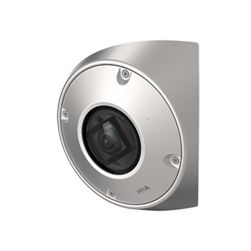 AXIS Q9216-SLV 4MP Corner Mounted Impact-Resistant Fixed Dome IR WDR IP Camera, 2.4mm Lens, White