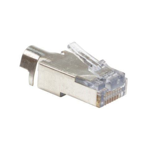 Platinum Tools 100022 Shielded EZ-RJ45 STP CAT5e/6 Connector Ext. Ground. 50/Bag