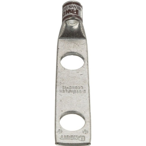 Panduit LCDX2-12-E Compression Connector Lug, 2-Hole, Flex, #2AWG, Copper