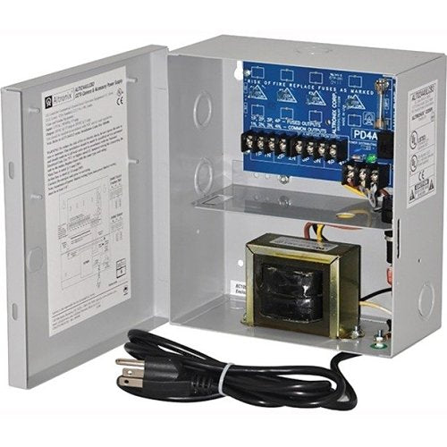 Altronix ALTV244ULCB3 CCTV Power Supply, 4 PTC Class 2 Outputs, 24/28VAC at 3.5A, BC100 Enclosure, Includes 3-Wire Line Cord Image of AX-244ULCB3