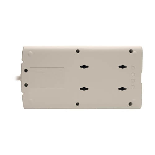 Tripp Lite TLP808 Protect It! 8-Outlet Surge Protector, 8\' Cord with Right-Angle Plug, 1440 Joules, Diagnostic LEDs, Light Gray Housing