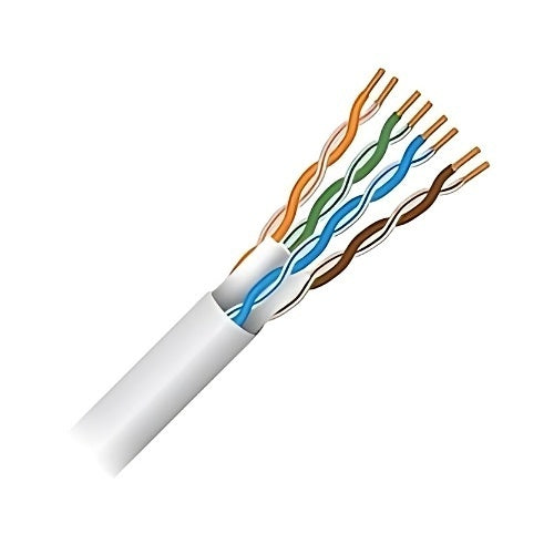 Paige 9X234C62B1 CAT6 23AWG 4-Pair Network Cable, Riser, 1000\' Box, White