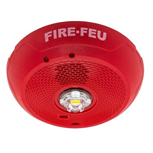System Sensor PC2RLED-B 2-Wire Bilingual Horn Strobe, Ceiling, Red