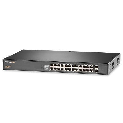 Signamax FO-SC10010 C-100 24-Port Gigabit PoE+ Switch, 385W