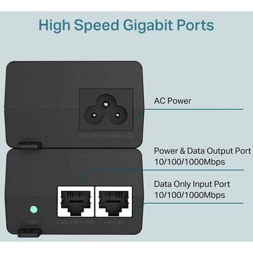 TP-Link TL-POE160S PoE+ Injector for IEEE802.3af/at Standards, 30W