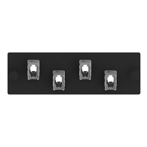 Panduit FAPH0412CGMPO Fiber Adapter Panel, 4 Key-Up / Key-Up MPOs, Type B, Horizontal, Charcoal Gray