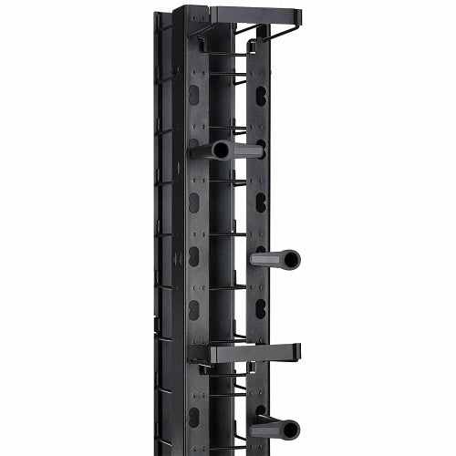 Hubbell VME614C1 VME Series Vertical Manager, 7\'H x 6\\"W x 14\\"D with Front Cover, Black