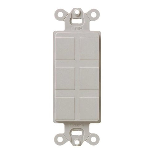 Lutron SC-6PF-TP Claro 6-Port Frame, Field Customizable, Fits Decorator-Style Wall Plates, Taupe