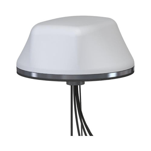 AMG Systems AMGANT-C2-ODA4-1W 360° Omni-Directional Antenna, 2x Cellular 4 dBi Gain, 3.28\' RF195 Cables, IP67, Surface Mount, White