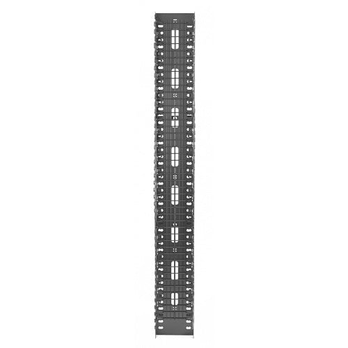 Hubbell VM818 MAX Series Vertical Cable Manager with Cable Basket, Single-Sided, 8\\" Wide x 18\\" Deep, RR, Black